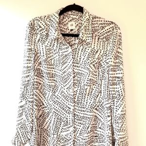 Cabi black and white blouse